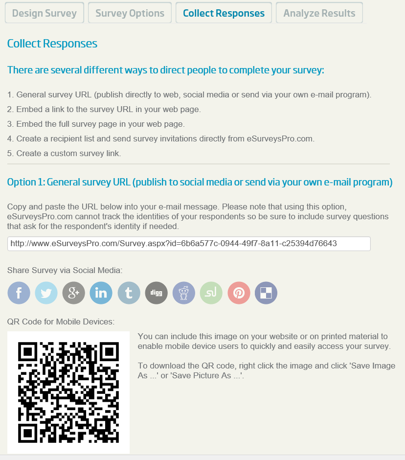 collect online survey responses