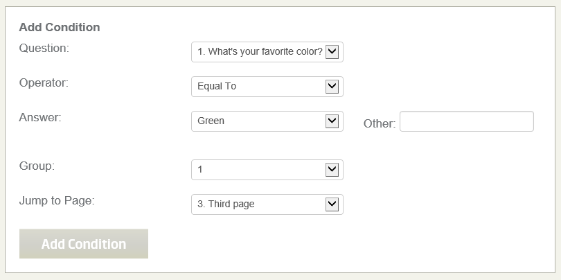 online survey page skip logic