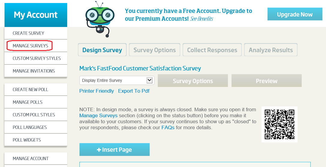 manage surveys